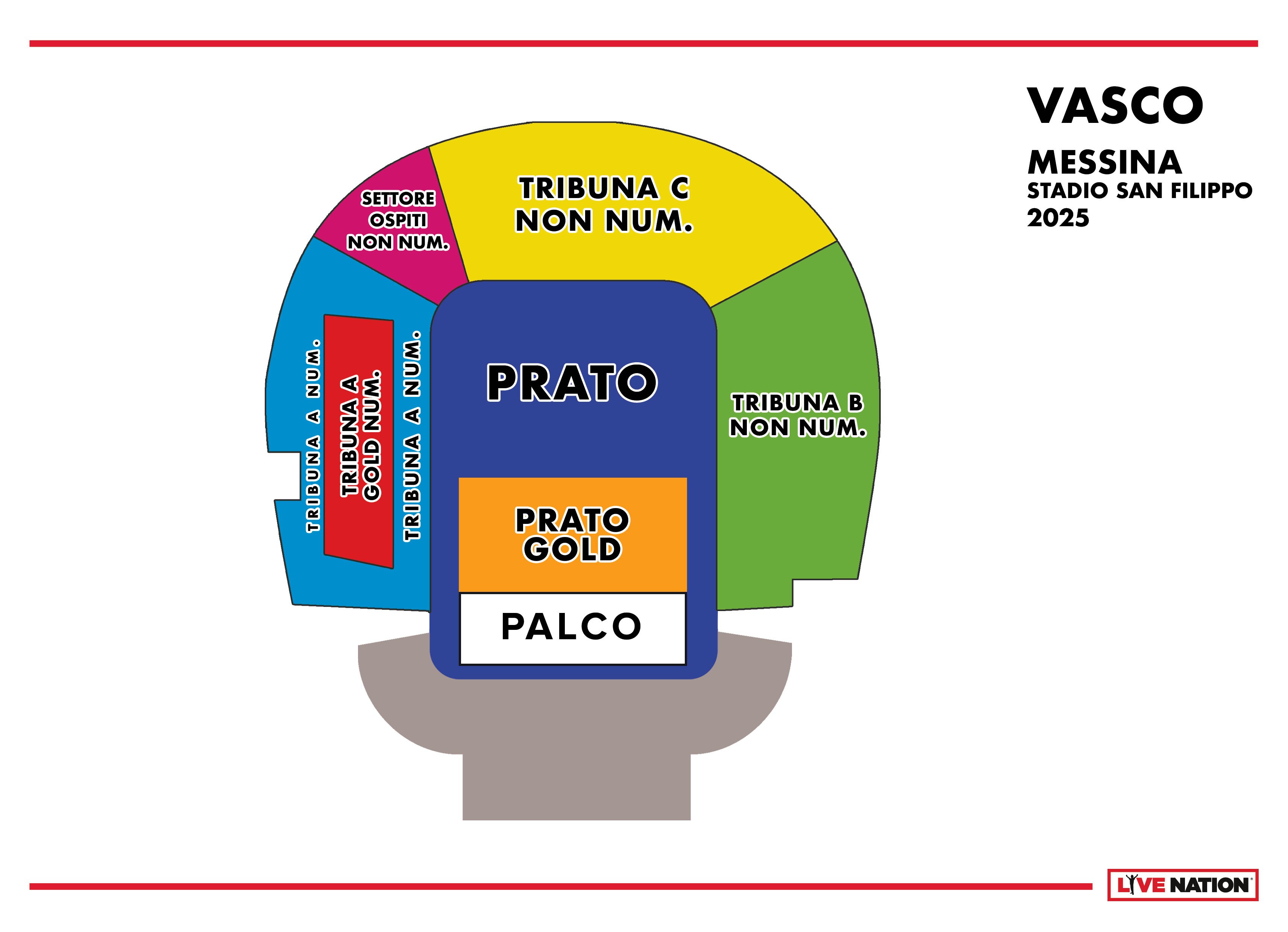 Vasco Rossi Stadio San Filippo Franco Scoglio 21 giugno 2025 Biglietti